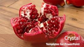  Presentation with pomegranates - Cool new slide deck with  backdrop and a  colored foreground