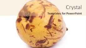  Presentation with pear - Presentation theme consisting of one-defective-pear-isolated background and a lemonade colored foreground