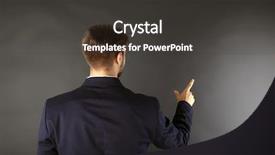  Presentation with navy blue - Slide set having one direction - back view of caucasian young background and a dark gray colored foreground