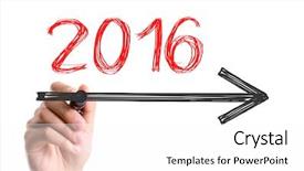  Presentation with marker - Cool new PPT theme with one direction - hand with marker writing 2016 backdrop and a white colored foreground
