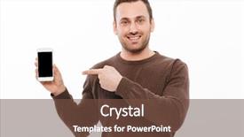  Presentation with direction - PPT theme having one direction - picture of cheerful young man background and a tawny brown colored foreground