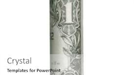  Presentation with roll - Audience pleasing theme consisting of one-dollar-bill-roll-isolated backdrop and a white colored foreground