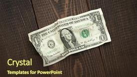  Presentation with bills - PPT theme having one dollar bills background and a tawny brown colored foreground