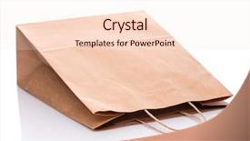  Presentation with brown paper bag - Audience pleasing PPT layouts consisting of one empty brown paper bag backdrop and a lemonade colored foreground