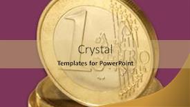 Presentation with euro - PPT theme having one-euro-coin-isolated-background background and a yellow colored foreground