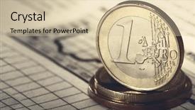  Presentation with pic chart - Presentation theme enhanced with one euro on newspaper chart background and a lemonade colored foreground