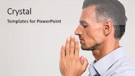  Presentation with gray - Audience pleasing PPT theme consisting of one eye religion - side view portrait backdrop and a lemonade colored foreground