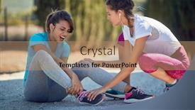  Presentation with sport injury - Colorful slide set enhanced with one-female-comfort-other-one backdrop and a coral colored foreground