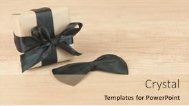  Presentation with wood craft - Theme with one-gift-box-wrapped background and a lemonade colored foreground