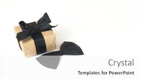  Presentation with father birthday - Slides having one-gift-box-wrapped background and a white colored foreground