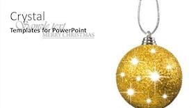  Presentation with space stars - Amazing presentation having one golden christmas bauble with stars on a white background with space for text backdrop and a white colored foreground