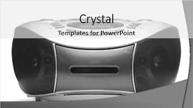  Presentation with tape recorder - Presentation having one grey tape recorder isolated background and a  colored foreground