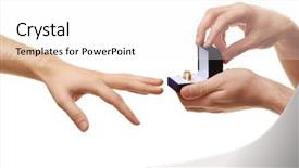  Presentation with wedding ring - Amazing theme having one groom giving wedding ring backdrop and a white colored foreground