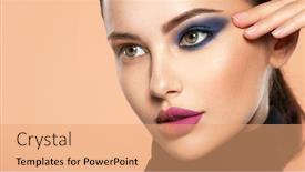  Presentation with deep blue - Amazing presentation design having one-half-face backdrop and a coral colored foreground