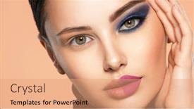  Presentation with deep blue - Audience pleasing slide deck consisting of one-half-face backdrop and a coral colored foreground