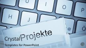  Presentation with tab - Audience pleasing slides consisting of one hanging folder tab backdrop and a light blue colored foreground