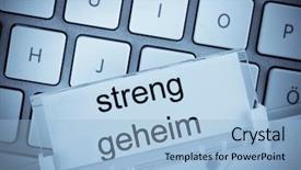  Presentation with tab - Theme featuring one hanging folder tab background and a light blue colored foreground