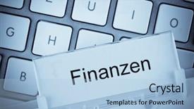  Presentation with tab - Beautiful theme featuring one hanging folder tab backdrop and a light blue colored foreground