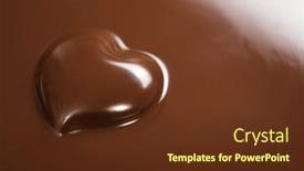  Presentation with chocolate - Slides having one-heart-shaped-chocolate background and a tawny brown colored foreground
