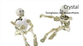  Presentation with skeletons - Theme featuring one holding a white heart background and a  colored foreground