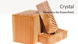  Presentation with white bricks - PPT layouts featuring one hollow clay block background and a lemonade colored foreground