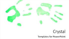  Presentation with animal tracks foot print - Slide deck consisting of one horizontal blue foot print background and a  colored foreground