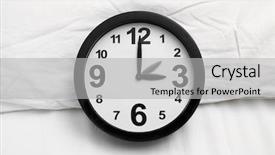  Presentation with clock - Audience pleasing presentation design consisting of one hour at the end backdrop and a light gray colored foreground