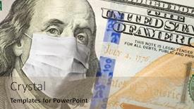  Presentation with george washington - Beautiful PPT layouts featuring one-hundred-dollar-bill backdrop and a coral colored foreground