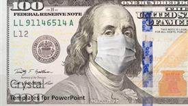  Presentation with george washington - Slide deck with one-hundred-dollar-bill background and a light gray colored foreground