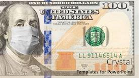  Presentation with medical face mask - Theme with one-hundred-dollar-bill background and a lemonade colored foreground
