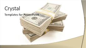  Presentation with bills - Amazing PPT layouts having one hundred dollar bill backdrop and a white colored foreground