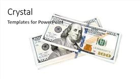  Presentation with hyperloop one - PPT theme consisting of one hundred dollars banknotes background and a white colored foreground