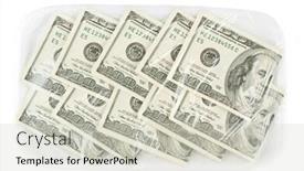  Presentation with banknotes - Beautiful presentation featuring one-hundred-dollars-banknotes backdrop and a soft green colored foreground