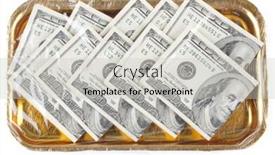  Presentation with banknotes - Theme with one-hundred-dollars-banknotes background and a light gray colored foreground