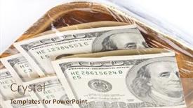  Presentation with banknotes - Presentation theme having one-hundred-dollars-banknotes background and a lemonade colored foreground