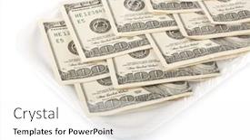  Presentation with banknotes - Audience pleasing presentation consisting of one-hundred-dollars-banknotes backdrop and a white colored foreground