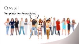  Presentation with one person black shadow - Amazing presentation theme having one individual focus on a person backdrop and a white colored foreground