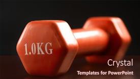  Presentation with pink black - Cool new theme with one-kilogram-pink-dumbbell backdrop and a wine colored foreground