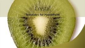  Presentation with kiwi fruit - PPT layouts featuring one-kiwi-fruit-slice-isolated background and a yellow colored foreground