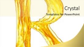  Presentation with orange juice - PPT theme enhanced with one letter of orange juice background and a yellow colored foreground