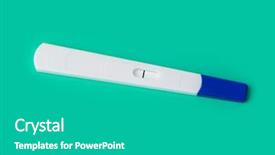  Presentation with grey line drawings of tall buildings - Presentation design having pregnancy test one line isolated background and a teal colored foreground