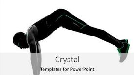  Presentation with crossfit - Amazing presentation theme having one-man-exercising-fitness-crossfit backdrop and a white colored foreground