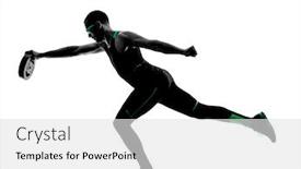  Presentation with weight - Presentation theme with one-man-exercising-weight-disk background and a white colored foreground