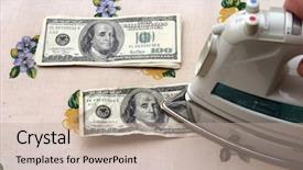  Presentation with money laundering - Presentation having one million dollars - ironing money money laundering background and a mint green colored foreground