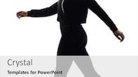 Presentation with race - Colorful presentation design enhanced with one mixed race african young teenager girl woman walking smiling in studio shadow silhouette isolated on white background backdrop and a light gray colored foreground