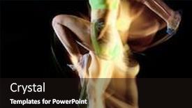  Presentation with race - PPT layouts with one-mixed-race-woman-exercising background and a wine colored foreground