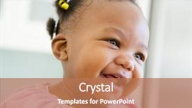  Presentation with baby - Beautiful slide set featuring one month old - baby indoors laughing backdrop and a coral colored foreground