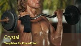  Presentation with athlete - Slides with one-more-time-man-athlete background and a tawny brown colored foreground