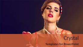  Presentation with blue night - Theme with one night on gradation background and a red colored foreground