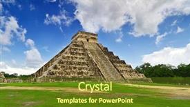  Presentation with pyramid - PPT theme having one of 7 new wonders background and a tawny brown colored foreground